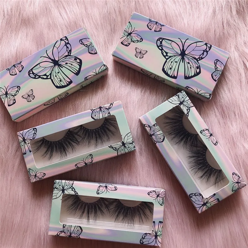 
Custom Packaging Private label make your own empty paper eyelashes marble package lashes box 
