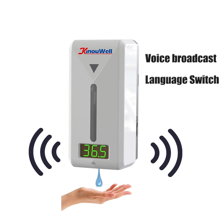 KW269 PRO 2 In 1 Thermometer With Soap Dispenser, Auto Hand Sanitizer Dispenser Tempreture, Dispensador De Alcohol Con Termmetro