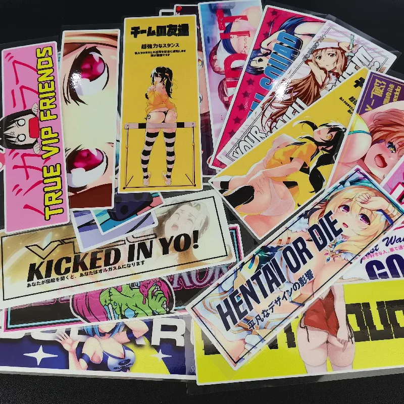 Wholesale Auto Stickers Pvc Anime Reflective Fender Trunk Windows Wall Bumper Decal Race Gift Refit Water Proof Car Accessories