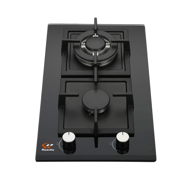 Wholesale price gas cooking 2 Burner Gas Hob tempered glass Gas Cooktop