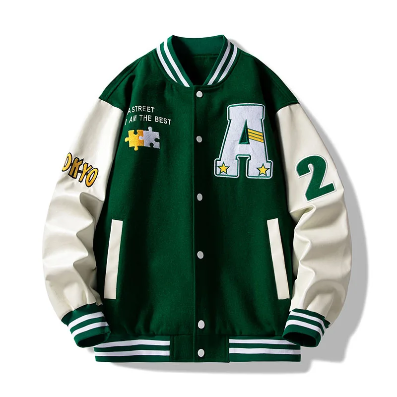 2024 Spring Hot Selling New Baseball Jacket Sportswear Trendy Letter Print  Couples Casual Jacket For Men