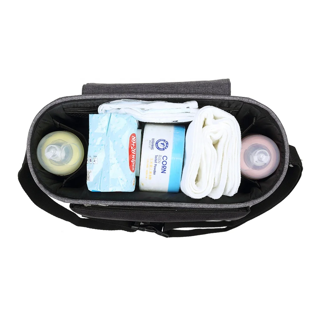Wholesale Custom Large Capacity Multi-Functional Mommy Diaper Bag Backpack Baby Stroller Organizer With Cup Holders For Travel