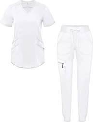 Latest Design Polyester Buen Material Para Hombre Overall Clothing Nursing Sets Scrub Hospital Medical Uniform