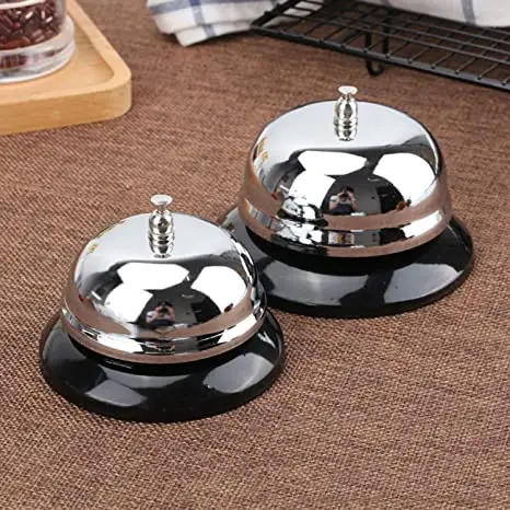Wholesale Stainless steel Kitchen Restaurant Service Bell Desk Bell Restaurant Kitchen Call Meal Bell
