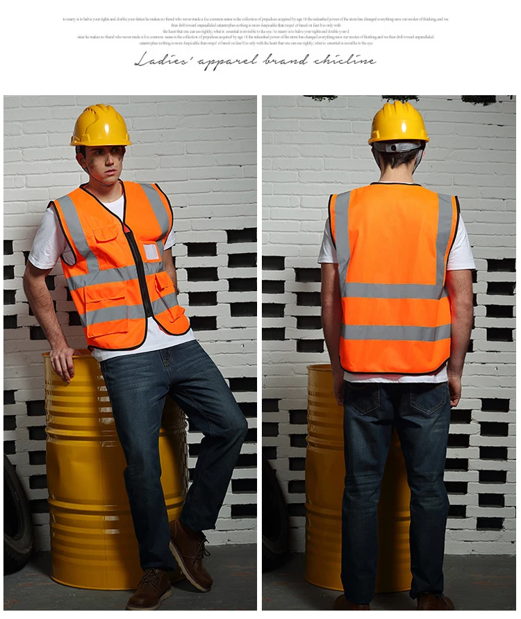 Road work product of high visibility for airport roadway security reflective safety vest