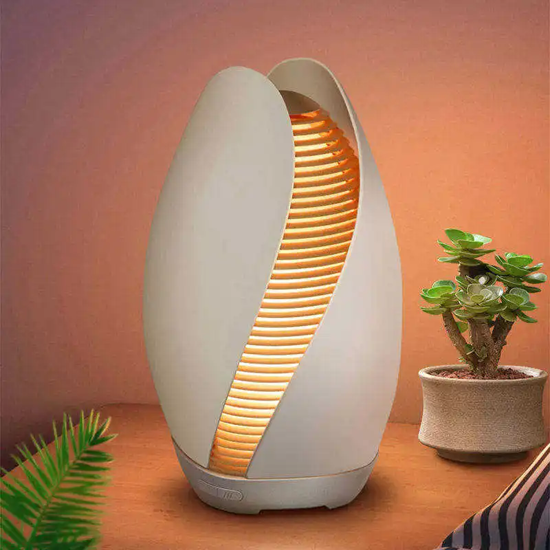 Unique desktop aroma diffuser silent ultrasonic spray air humidifier essential oil led night light for hotel