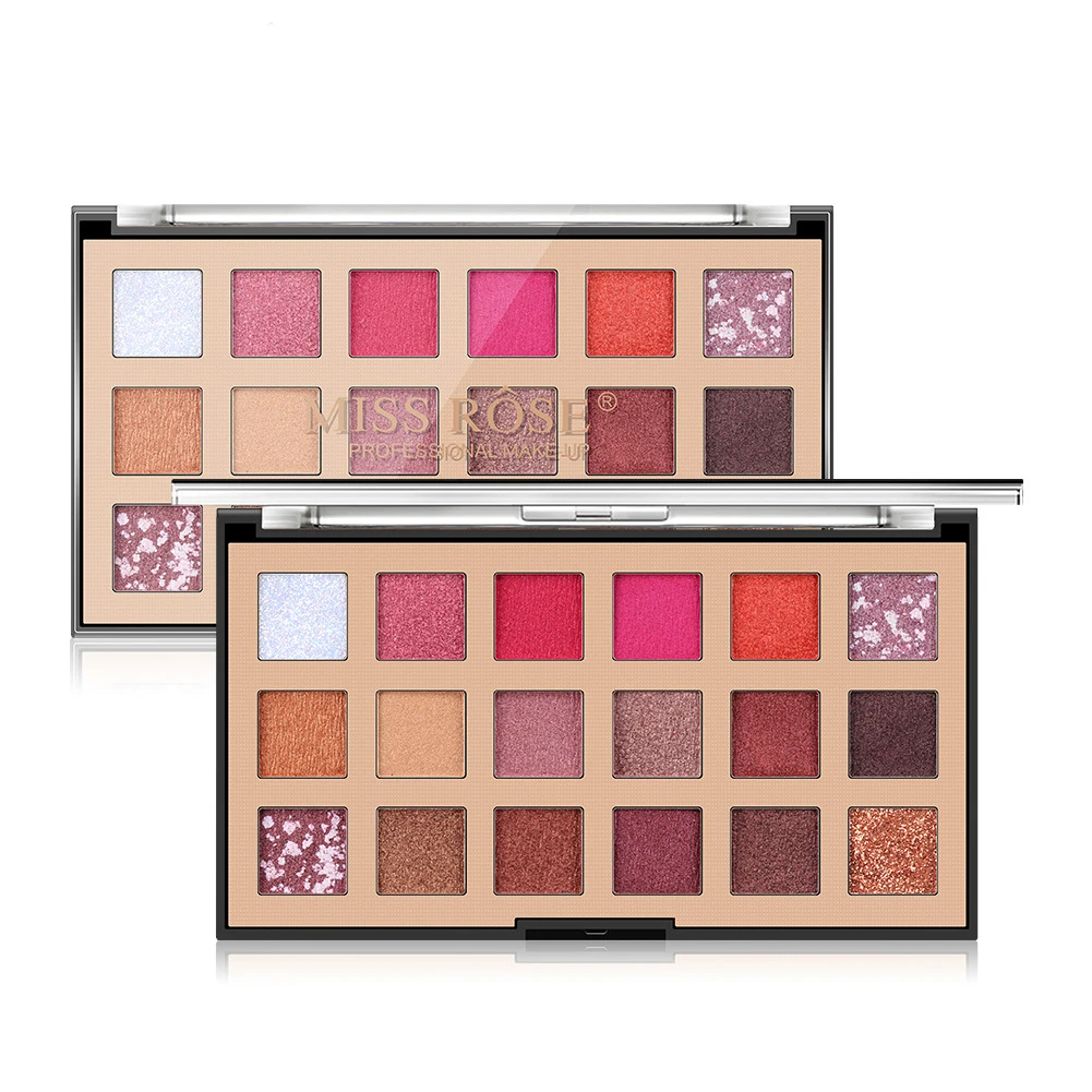 Beauty cross border eye shadow pearlescent matte waterproof foreign trade glitter 18 color eye shadow tray