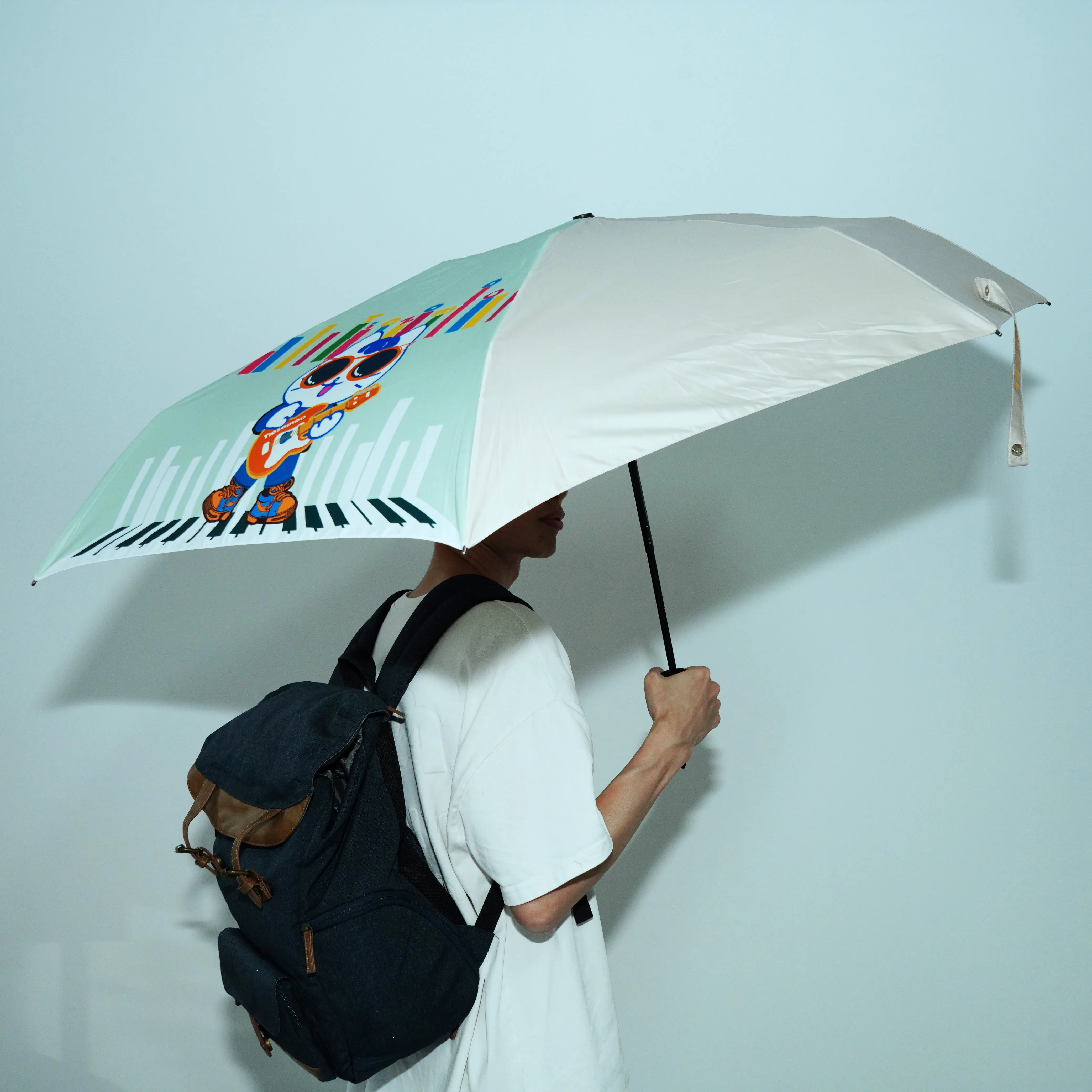 Tiozomoo supplier feather umbrella 3 fold Pongee backpack Manual  umbrella  Back to School for adults