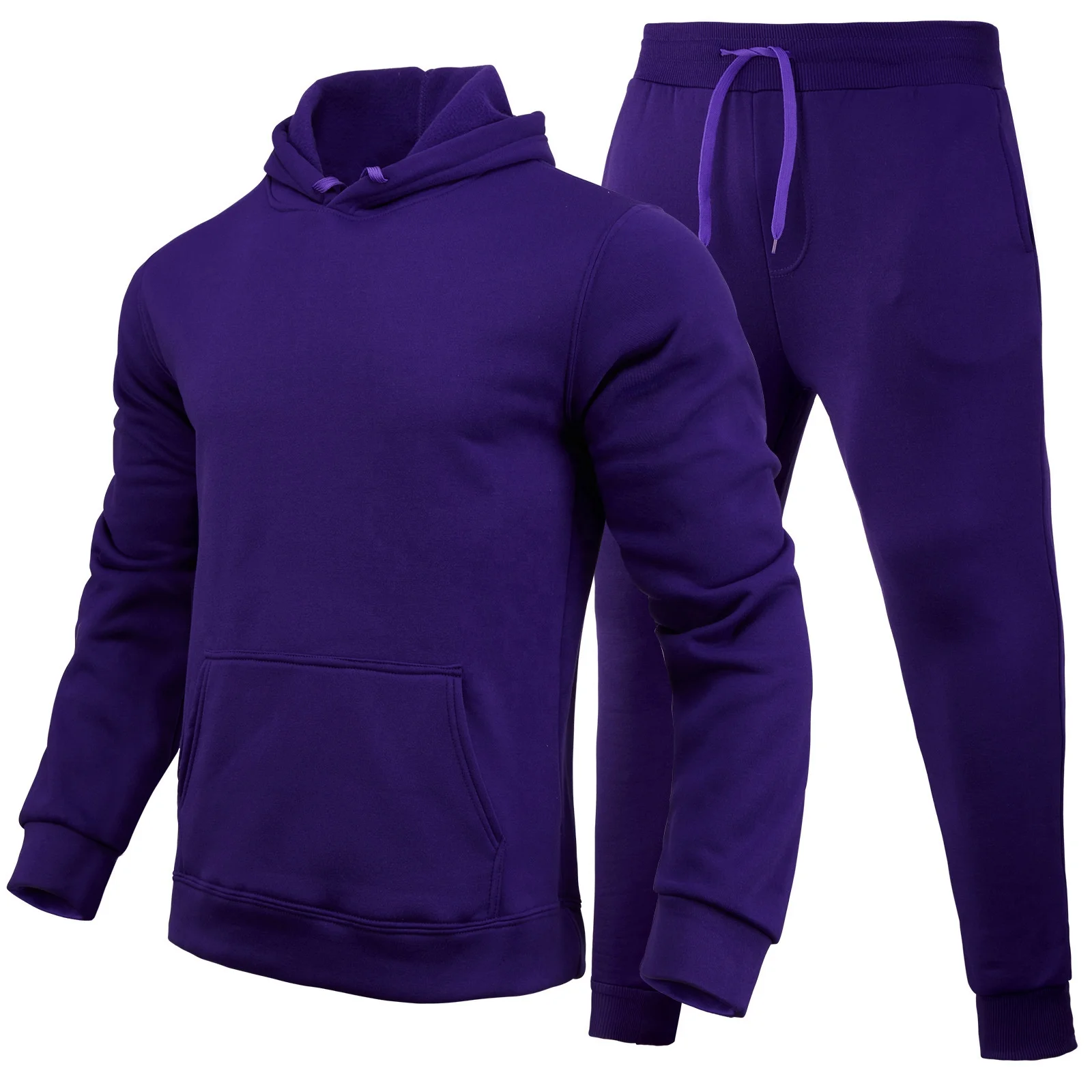 No MOQ Factory Wholesale plain color custom tech fleece tracksuit for men