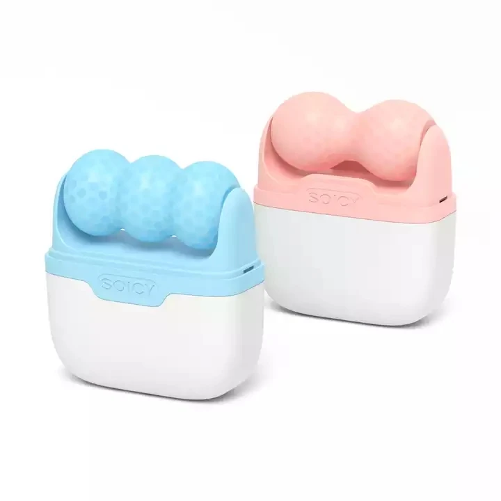 Мини Soicy S30 Derma-ролик V-W-образный двухсторонний массажер портативный ледяной ролик для ухода за кожей лица