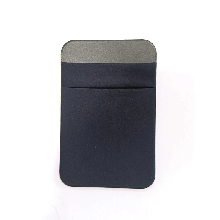 Special Offer Customized Black Elastic 2 Slots Stick On Phone Wallet Phone Pocket Card Holder