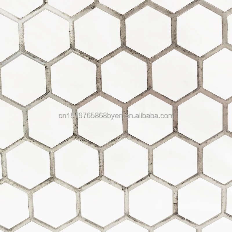 Перфорированный металлический лист шестигранные алюминиевые экраны декоративные перфорированные металлические сетчатые