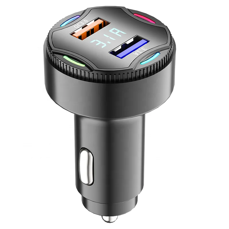 QC3.0 двойной USB порт быстрая зарядка автомобиля 3.1A светодиодный измеритель напряжения дисплей адаптер usb Автомобильное зарядное устройство Быстрая