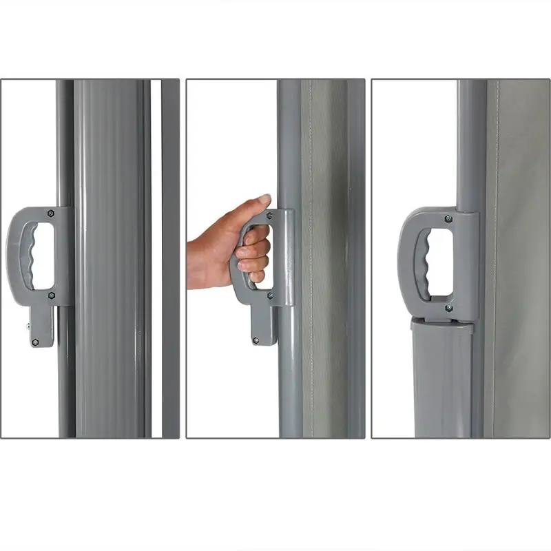 Patio Retractable Double Folding Awning Screen Fence Privacy Divider