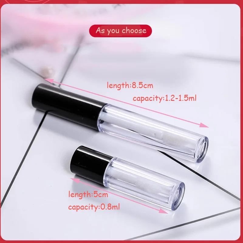 Spot DIY mini lip glaze dispensing tube, lip gloss sample empty tube trial pack, lipstick custom transparent tube