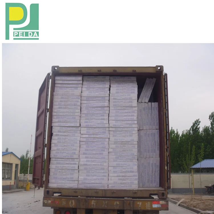 Interior Office Decor PVC Vinyl Coated Gypsum False Plaster Ceiling Tiles  Factory Price