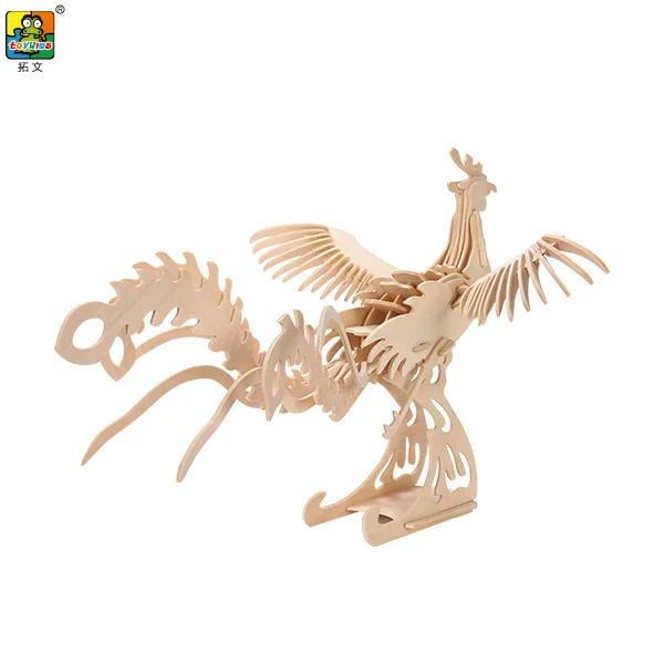Chinese Traditional Lucky Crafts DIY puzzle toys Dragon Phoenix Symbols Educational Toy Pre-School Teaching material
