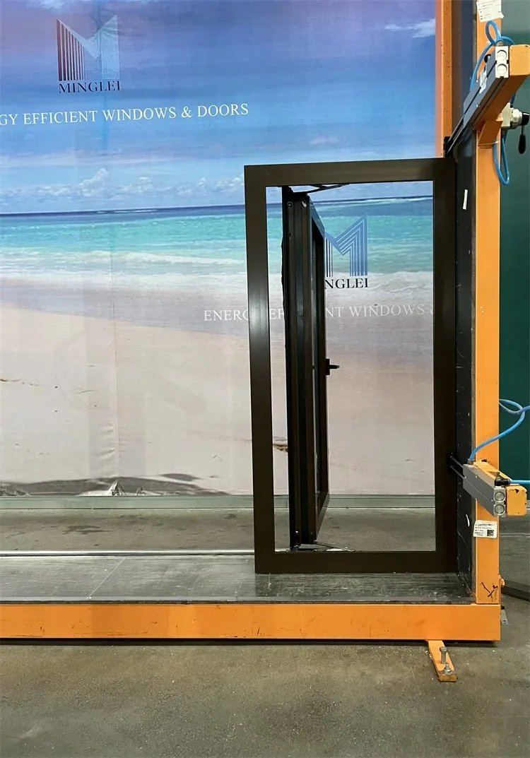 Minglei Hot sale in Australia sound proof thermal break window double glazed glass aluminum casement window
