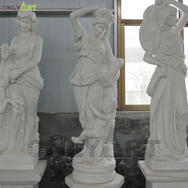 Stock Decor Home Life Size Natural Stone Marble Woman Statue Lady Sculpture