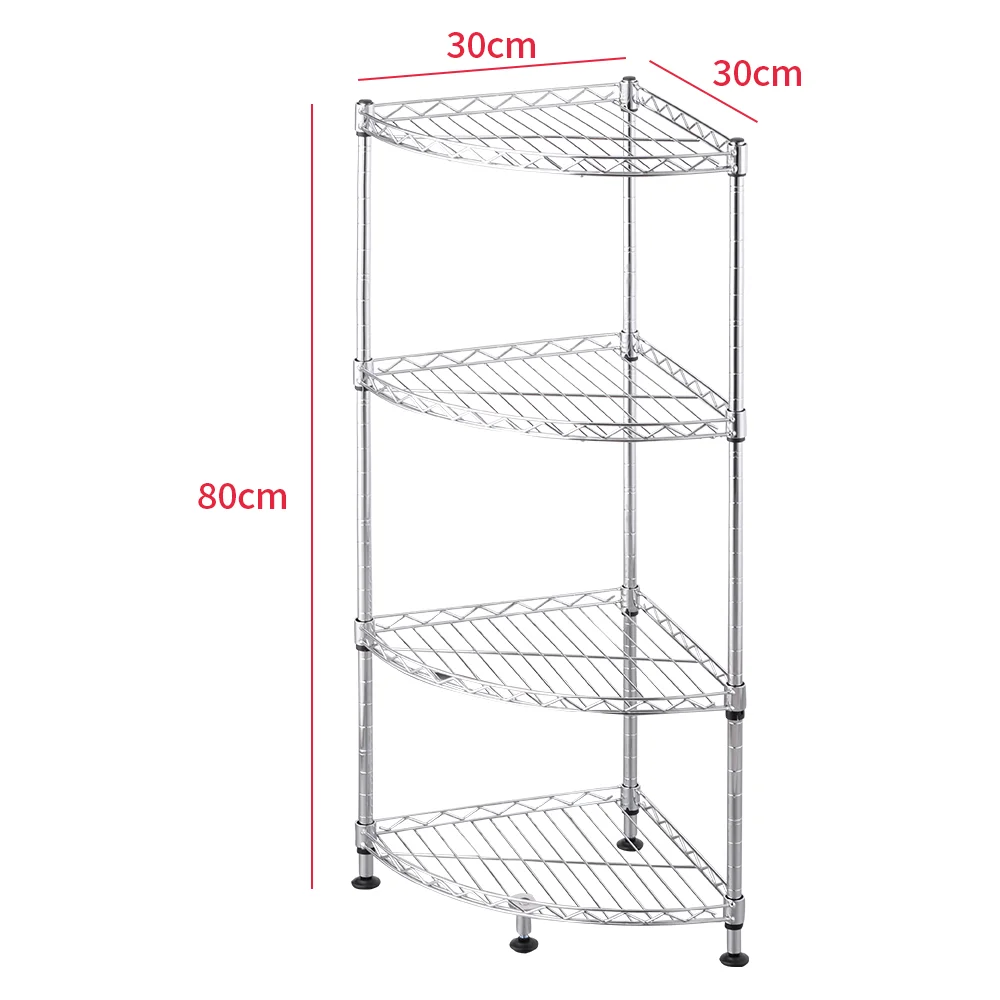 Multifunctional 4 Tiers Home Save Space Storage Multi Bathroom Corner Shelf Rack Supports And Shelves For Storage