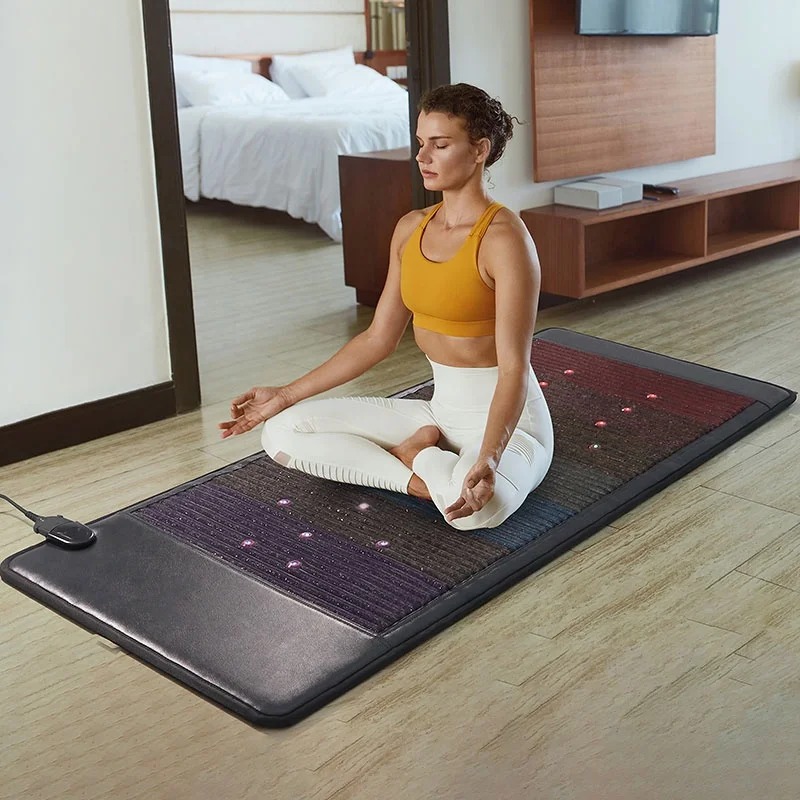 Red light photon pemf crystal mat factory direct sale infrared thermal pemf mat for pain relief