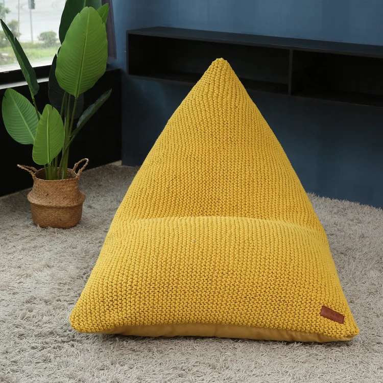 Hand-knitted bean bag lounge lazy bean bag chair