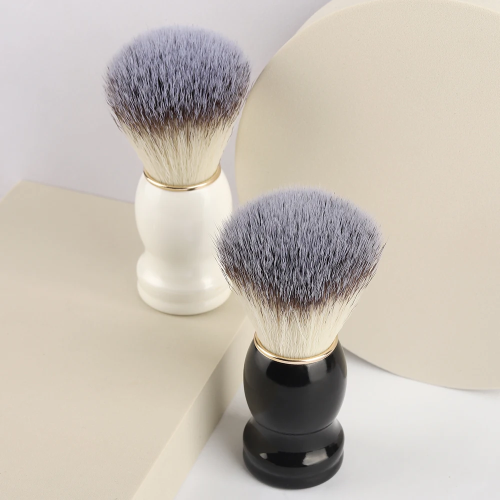 Custom Logo  Men Shaving Brush Synthetic Shave Tool with Hard Wood Handle Travel Shave Brush Shaving Paint Brush