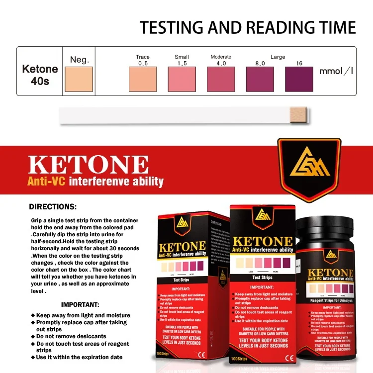 Urinalysis Ketone Test strips for loss weight