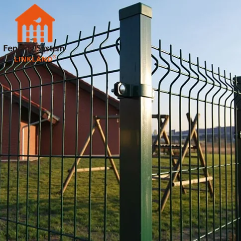 Outdoor 3D Curved Welded Fence Panel PVC Coated Galvanized Triangle Bending 3D Fence for Garden Fencing