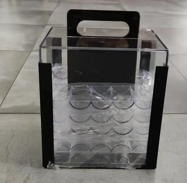 Casino Game Accessories Silver Carring Case 100 200 300 500 1000pcs ABS Clay Ceramic Poker Chips Card Dealer Dice Aluminum Case