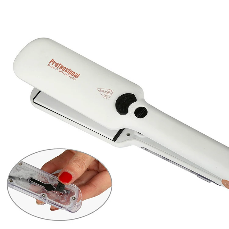 Professional Steam Hair Straightener Ceramic Vapor Infrared Heating Flat Iron Salon 2 inch big size straighter Iron