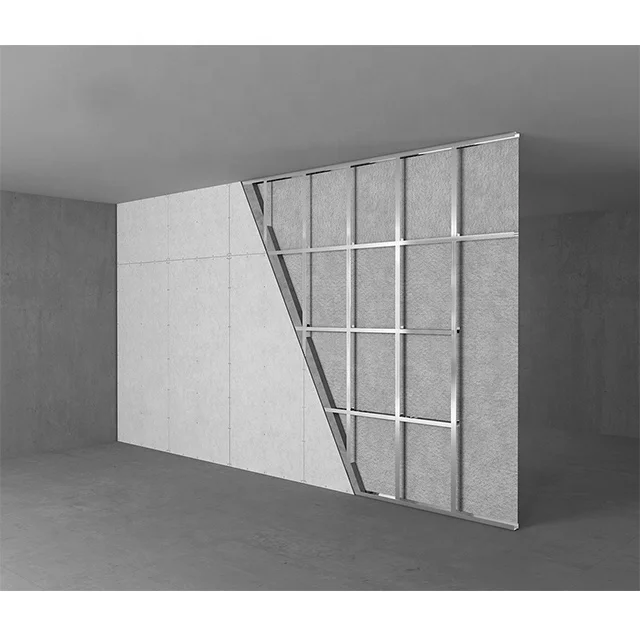 Middle Density Lightweight Steel Structure Partition Wall Panel, 15 mm Calcium Silicate Board