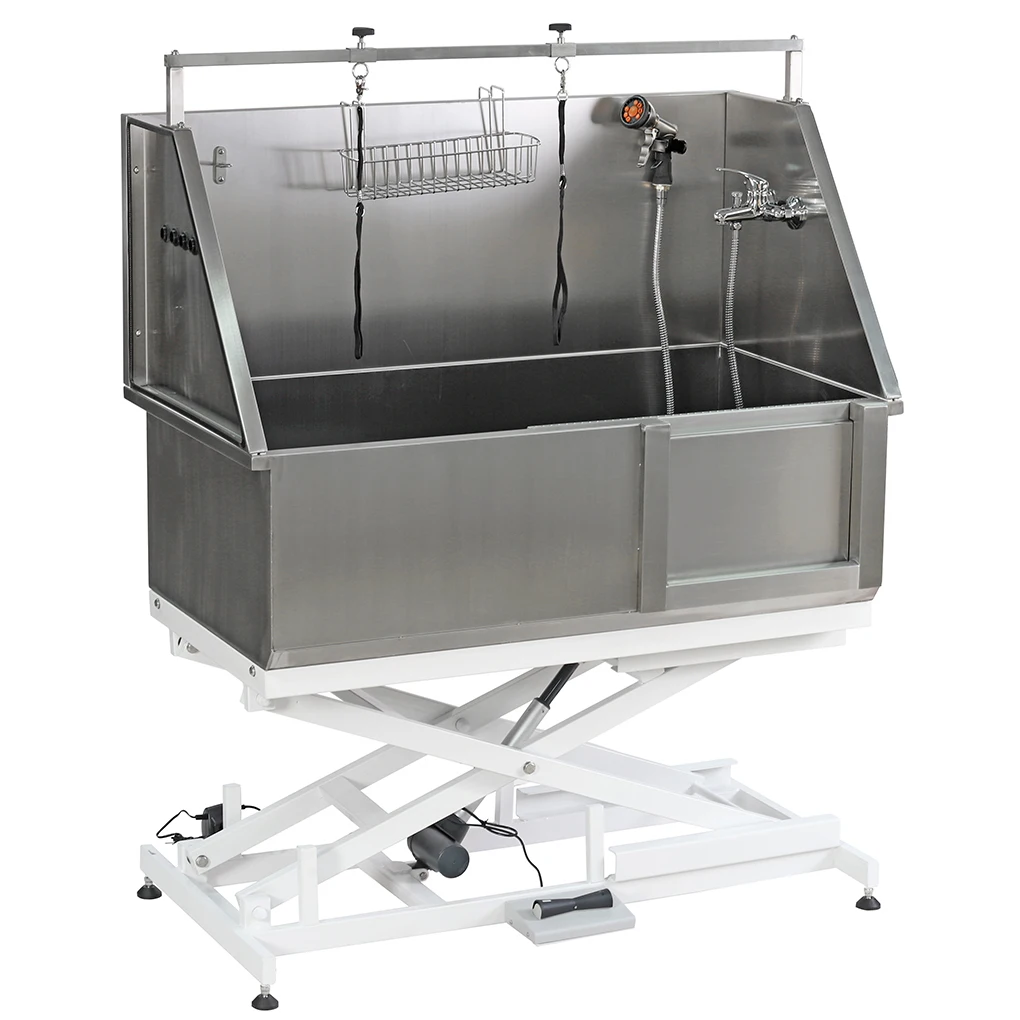 Grooming bath tub professional multifunctional grooming tub Electric lift pet durable stainless steel bathtub