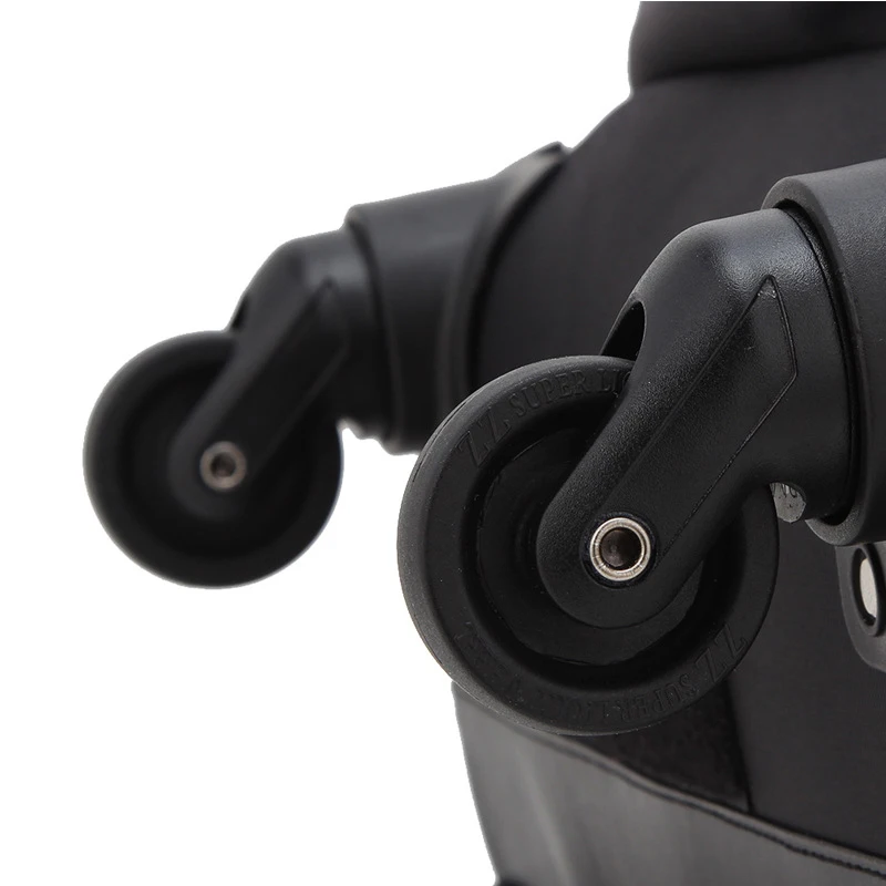 Business Travel Trolley Backpack Black Duffle Wheels Laptop Backpack 17 Inch Rolling Bag With 4 Wheels