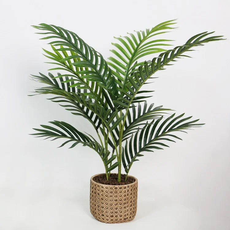 Table desk decor 2ft small size artificial indoor potted fake palm tree