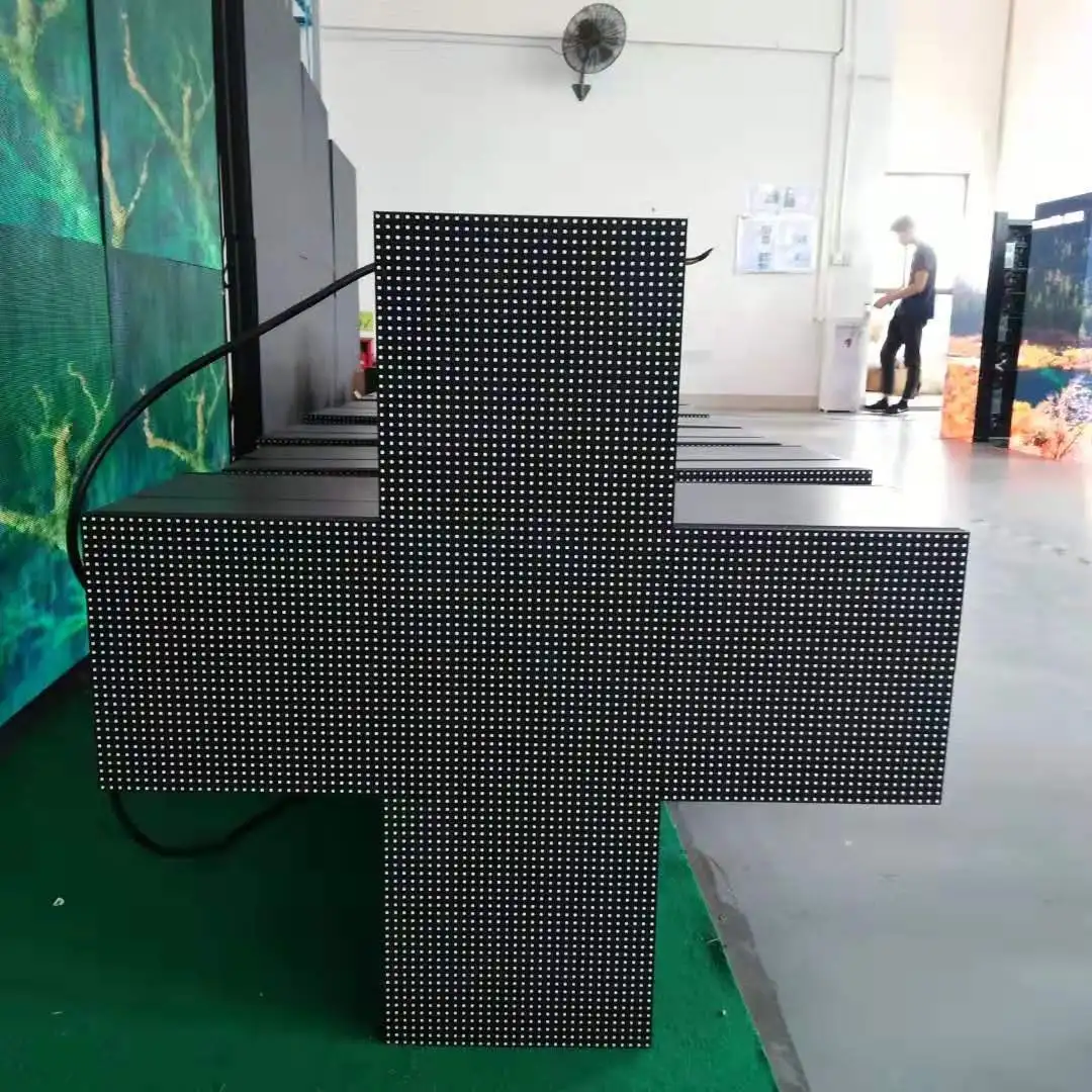pharmacy cross outdoor led P6  full or single color pedestrian crossing sign  for  clinic