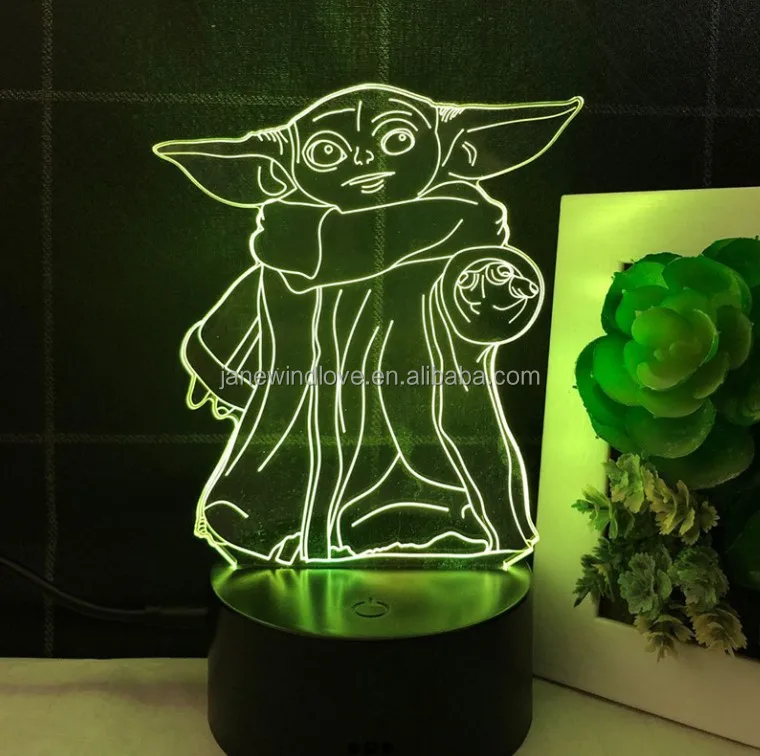 СВЕТОДИОДНЫЙ Ночник из АБС-пластика мультяшный персонаж 3D лампа маленький акриловый ночник мультяшная фигурка прикроватная с сенсорным