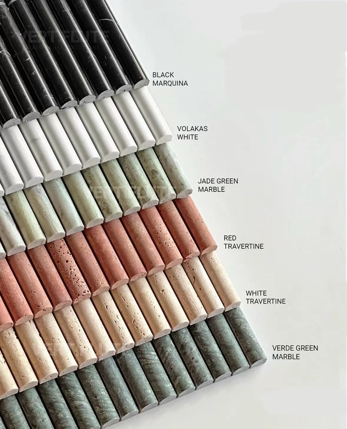 Customized Natural Stone Marble Concave Flute Tiles White Trim Marble Liner Decorative Marble Tile