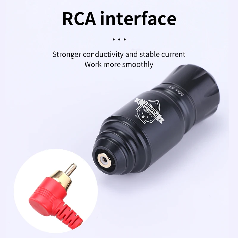 Yilong Short Tattoo Pen Adjustable Stroke Rca Connector Tattoo Machine Eyebrow Lip Hair Permanent Makeup Tattoo Gun for Body Art
