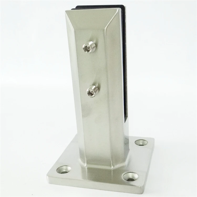 SS304 Matt Black Glass Spigots Satin Stainless Steel 2205 Clamp Swimming Pool Balcony Deck Outdoor Railing fence Balustrade