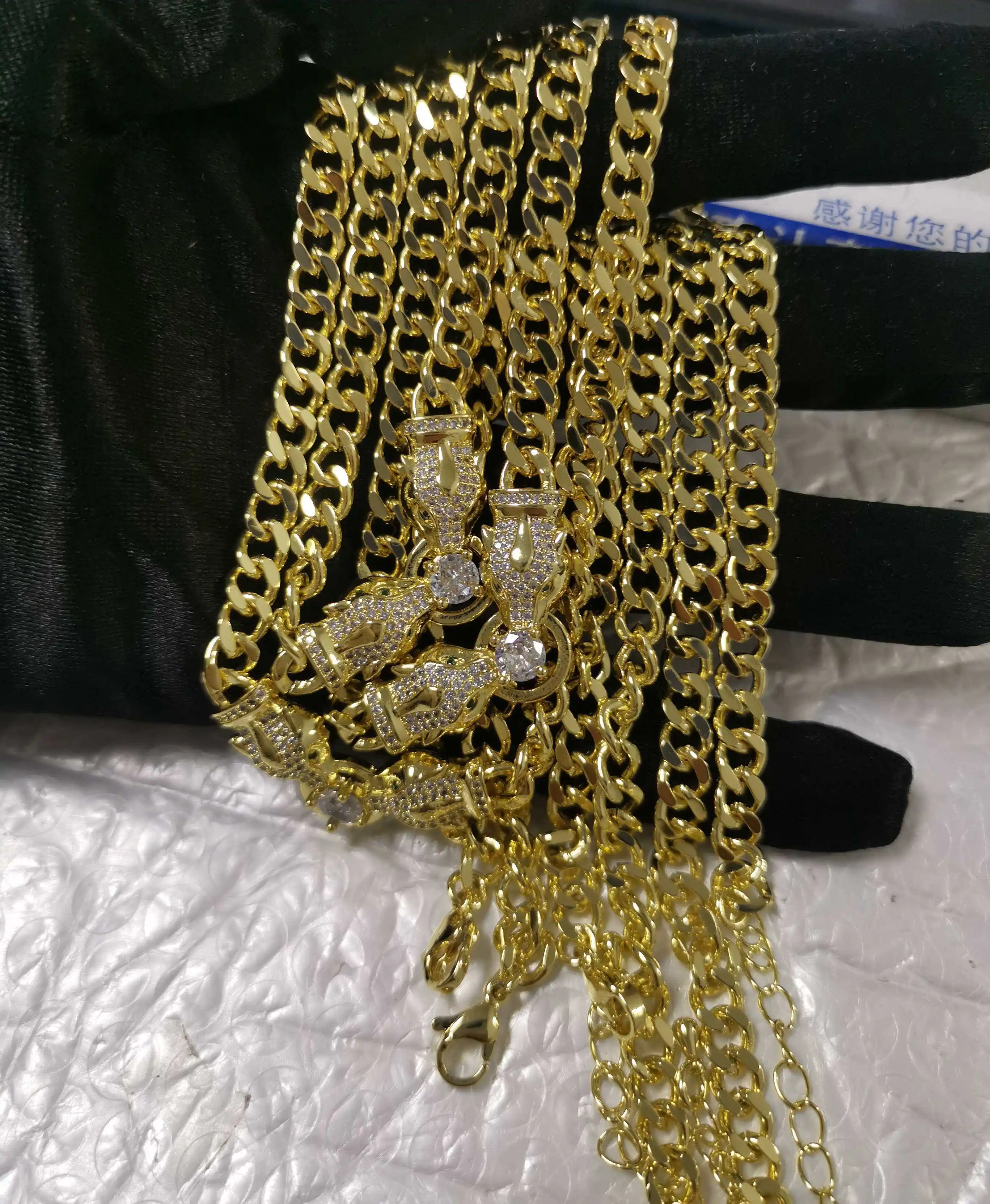 Женское колье с цирконами, 14 карат