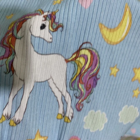 NO MOQ Custom rib knit fabric 95 cotton  5 spandex printed ribbed knit stretch fabric