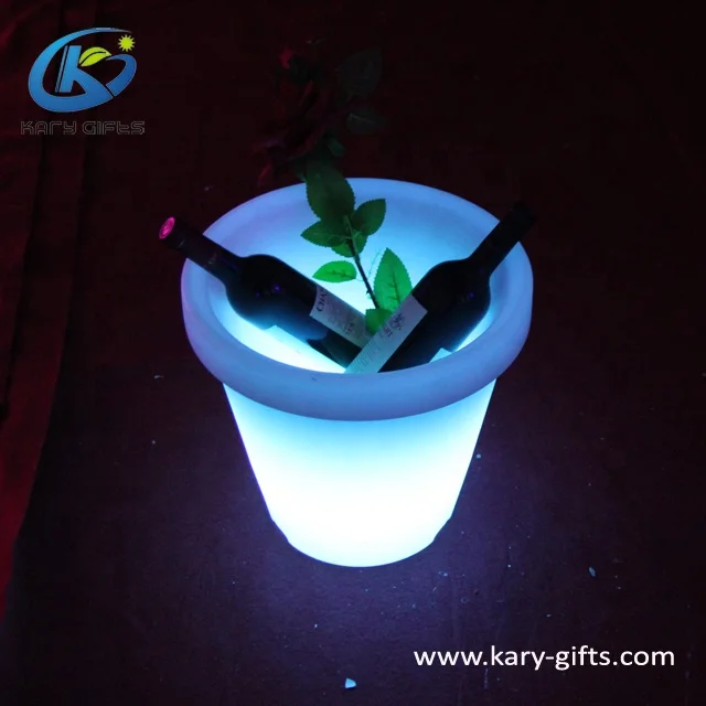 PE plastic led ice bucket event furniture nightclub illuminated LED ice bucket