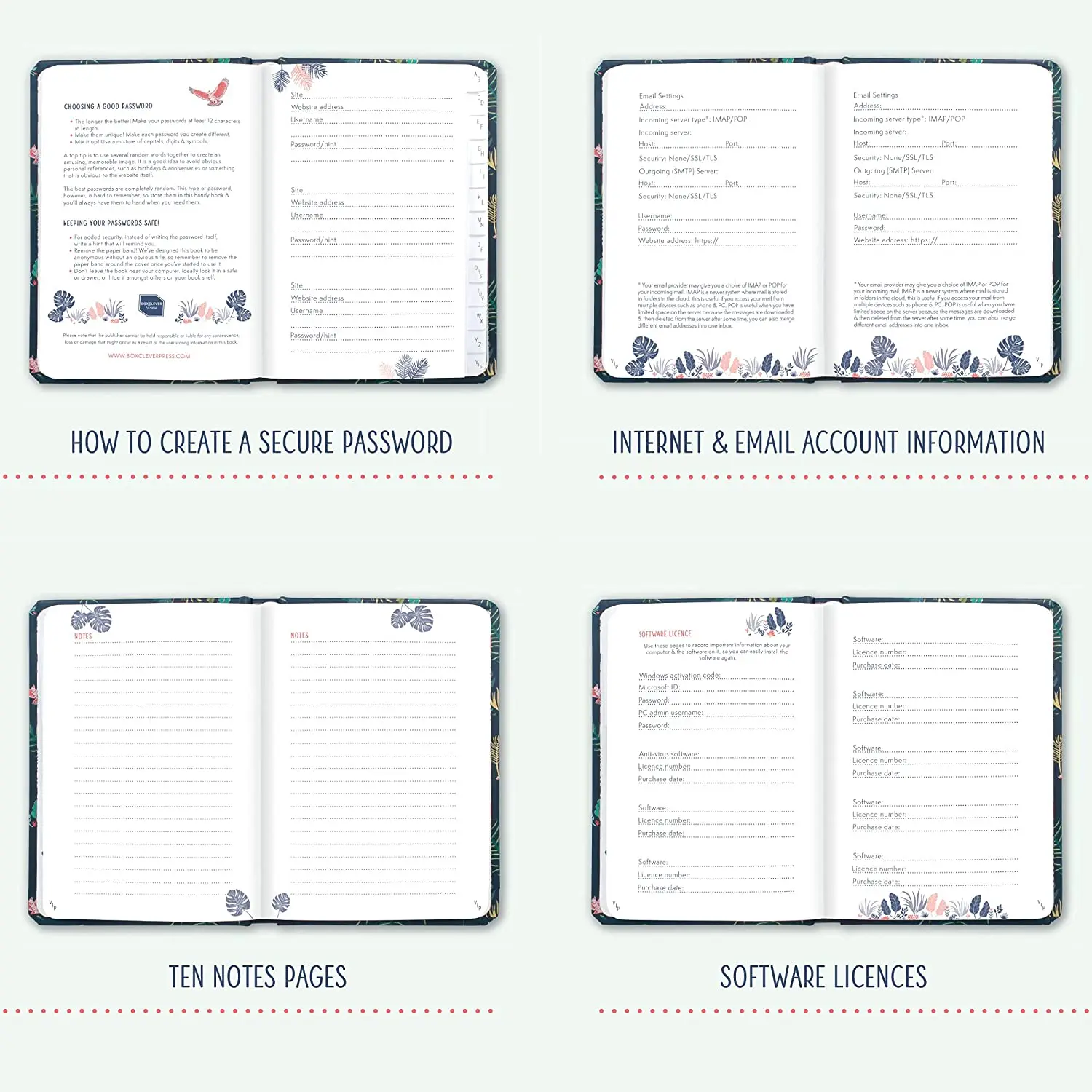 Sedex Home Office Aged People Password Keeper Internet Login Memo Pad Password Book With Alphabetical Tabs