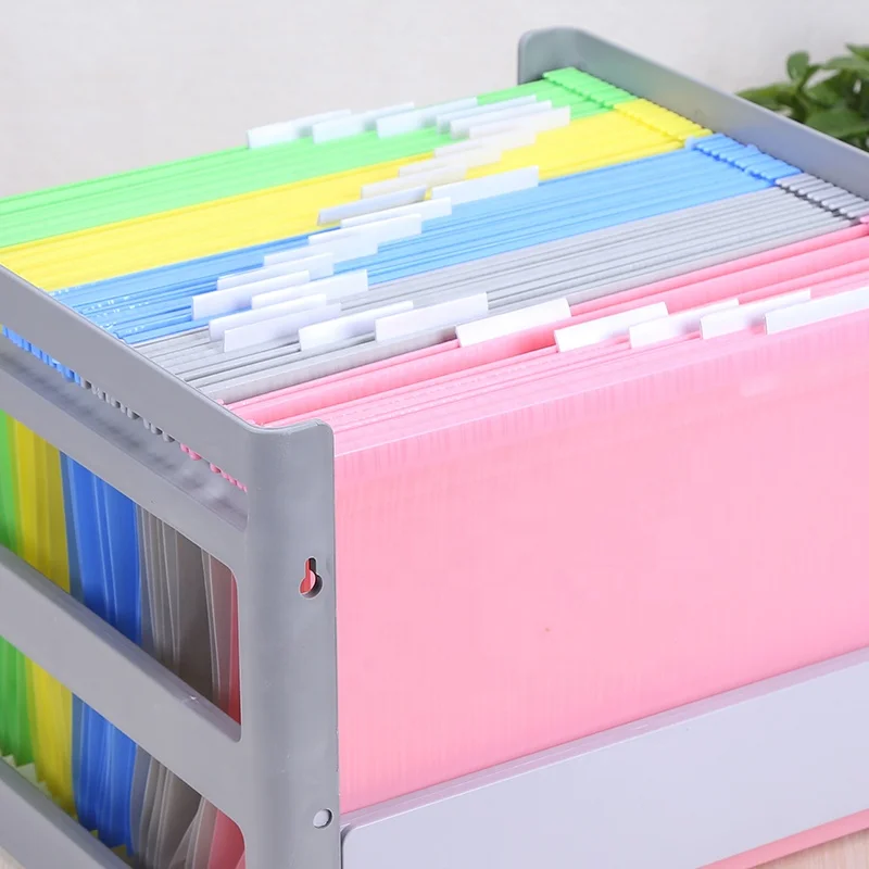 
A4 Folder Organizer Custom Folders Box Plastic Colored hanging expanding file folder 
