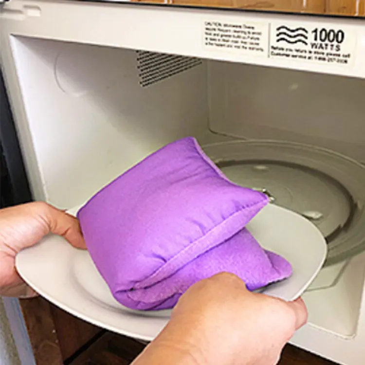 Hot and Cold Therapy Soft Fleece Lavender Herbal Aromatherapy Pack Microwavable Neck and Shoulders Pillow