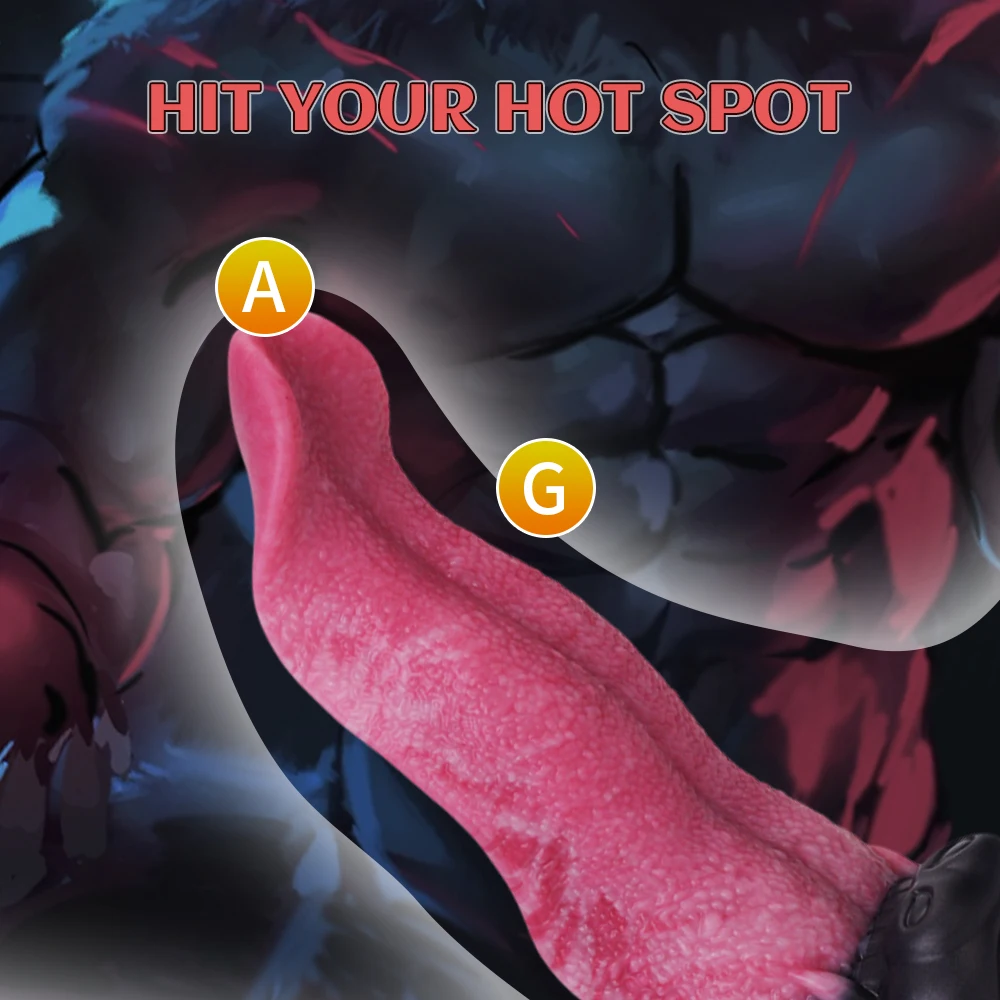 7inch Realistic Silicone Tongue Dildo Monster Cock for Anal and Riding Pleasure Anal Sex Toy for Women Men Couple Masturbation