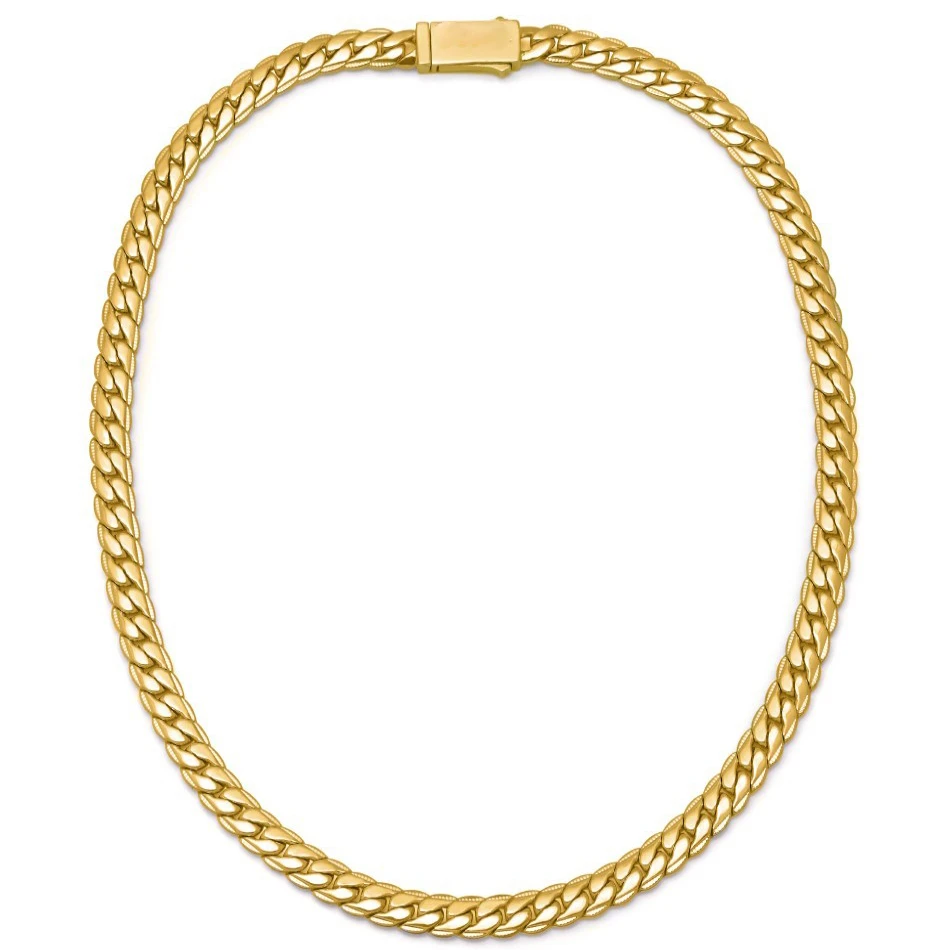 
Женское Ожерелье из кубинской цепи, толстый тяжелый чокер в стиле хип-хоп, позолоченное ювелирное изделие под заказ, колье из нержавеющей стали 