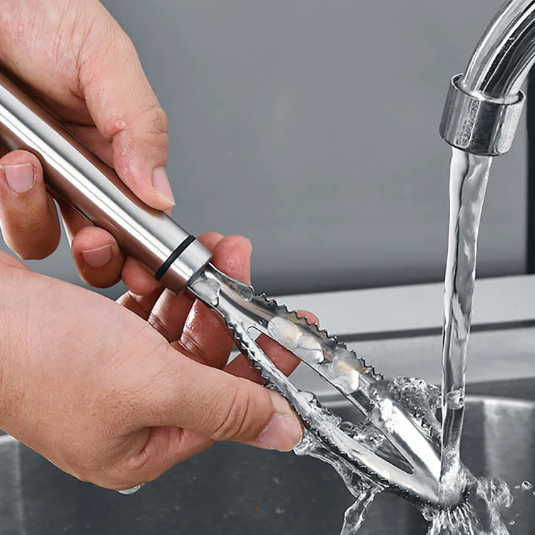 Kingwise Kitchen Gadgets Fish Scales Scraper Skin Remover Scaler Knife Clam Opener Stainless Steel 304 Fish Cleaning Scarper