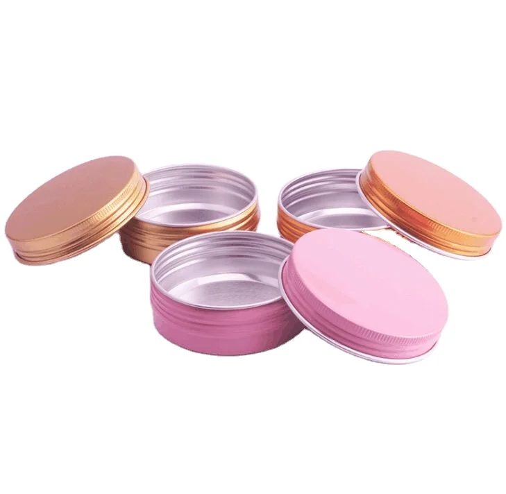 Empty  tin colorful golden black silver white pink red 5g 10g 15g 30g 50g 100g 120g 150g 3oz cans aluminum jar aluminum tin cans